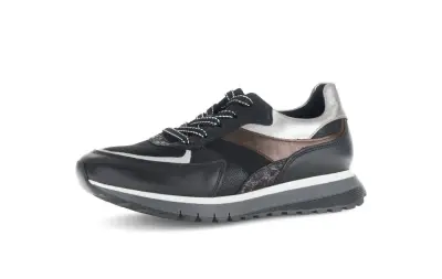 Baskets Gabor 76.375.67 Noir Multi - Cuir Lacets Grande Pointure Femme — photo 1