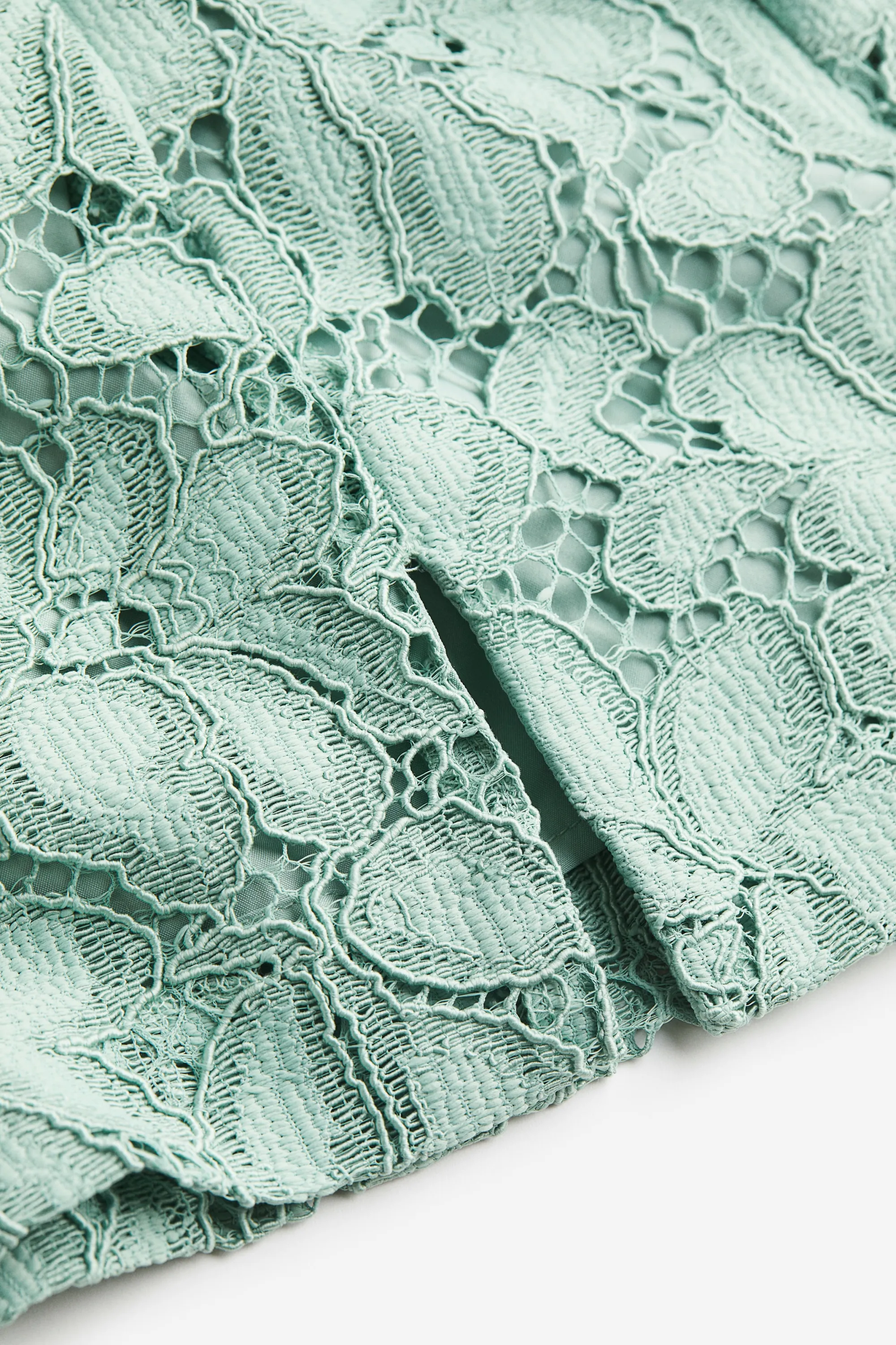Minijupe en dentelle - Vert menthe
