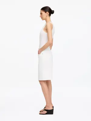 Short long en jean - Blanc — photo 2