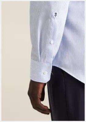 SEIDENSTICKER CHEMISE GRANDE LONGUEUR RAYE Bleu — photo 5