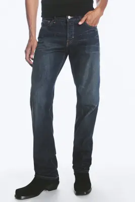 Jean droit ajusté taille basse Comet - Bounty Blue - Bleu foncé — photo 1
