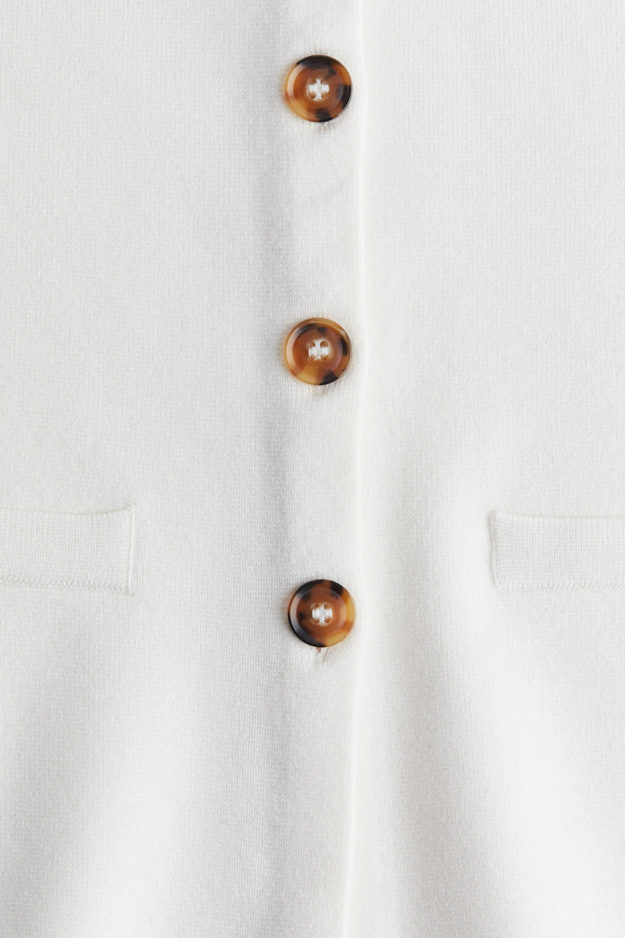 Fine-knit waistcoat - Crème