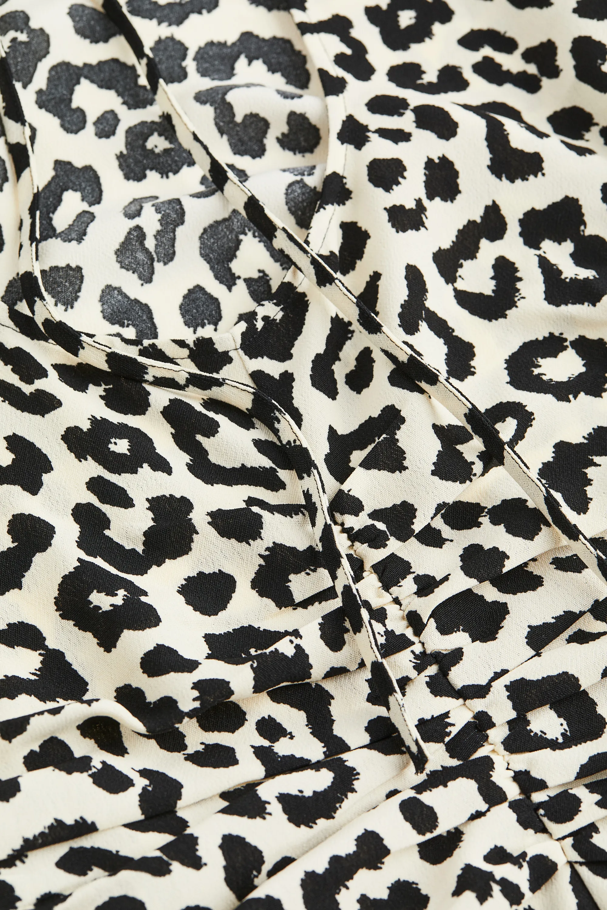 Robe à motif - Blanc/motif léopard