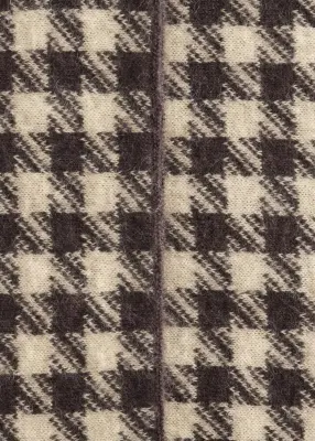 Écharpe en mohair mélangé à motif pied-de-poule - Beige/Pied-de-poule — photo 2