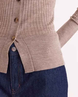 Cardigan Ombeline beige — photo 2