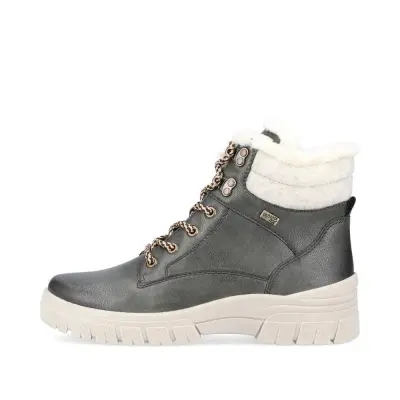 Bottines Remonte D0E71-52 Vertes - Lacets Zip Grande Pointure Femme — photo 2