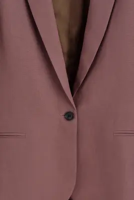 BLAZER À BOUTONNAGE SIMPLE EN MÉLANGE DE LIN - BRUN — photo 5
