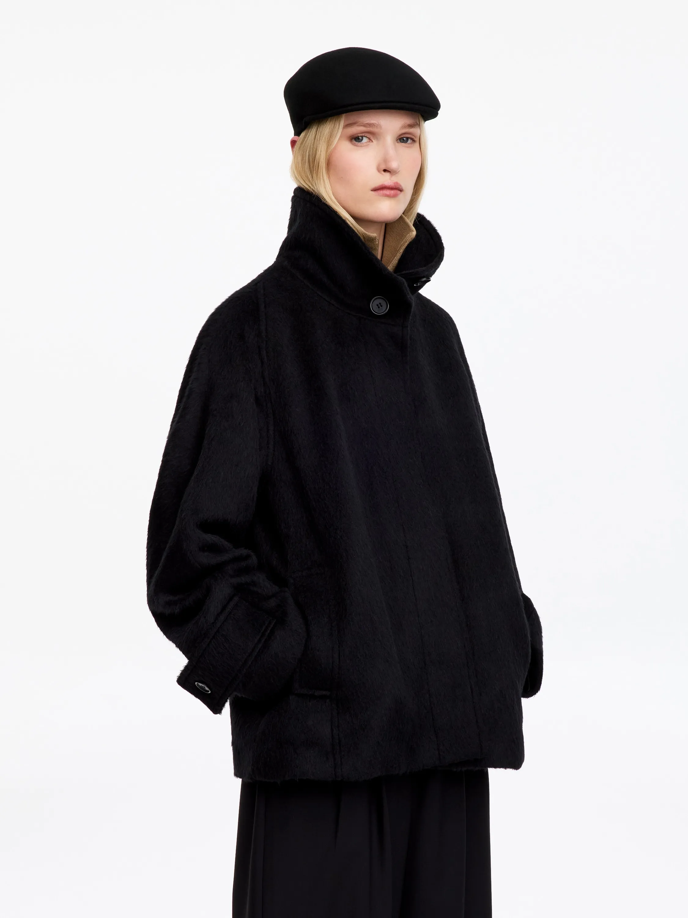 Casquette en laine - Noir