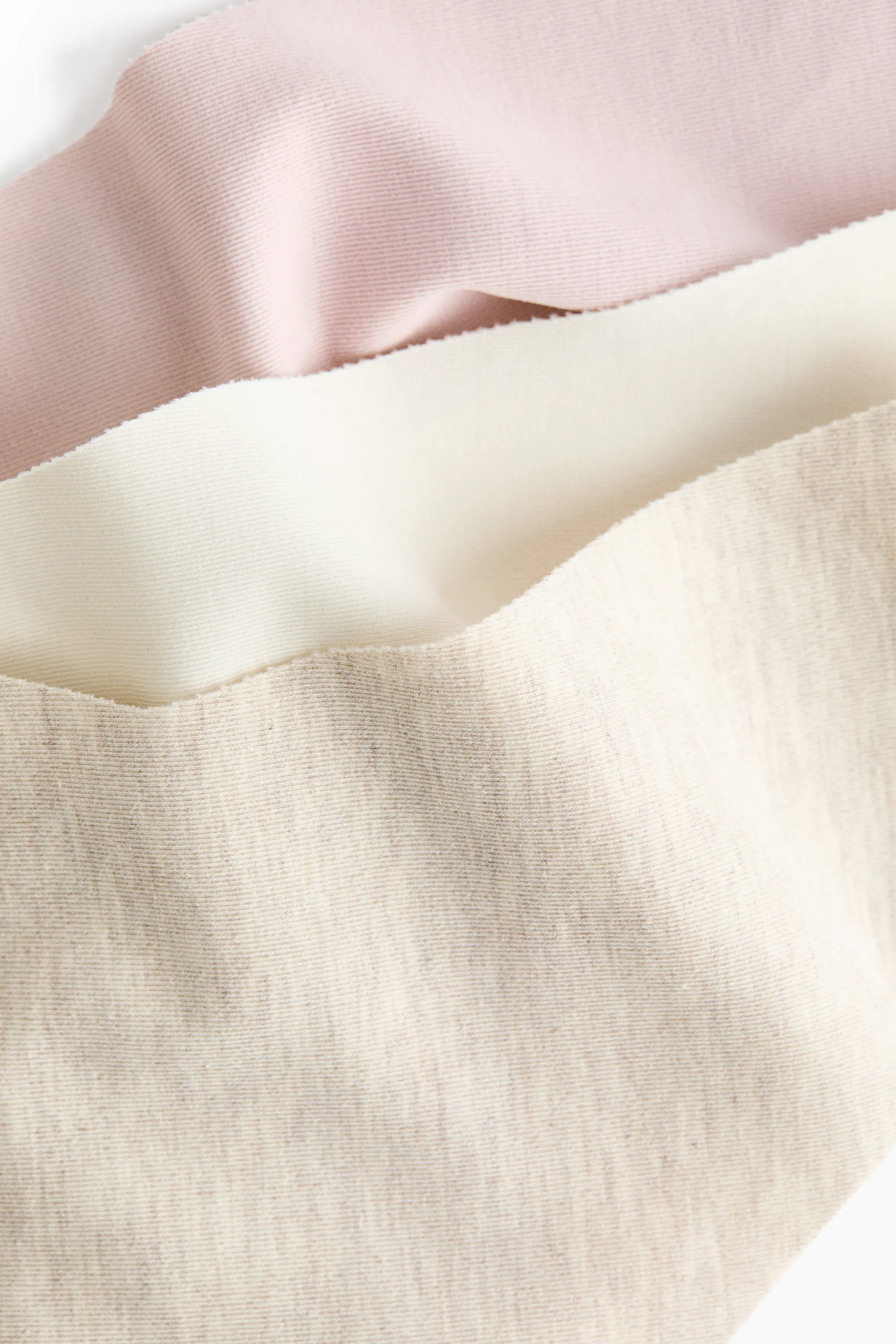 Lot de 3 culottes Brazilian invisibles en coton - Rose/crème/beige clair chiné