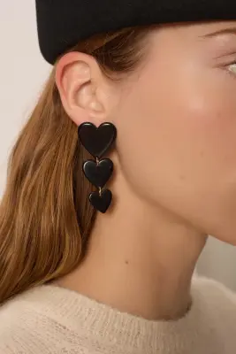 Boucles D'Oreilles Maureen Noir — photo 2