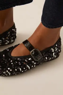 Ballerines Wendy Sequins Noir — photo 3