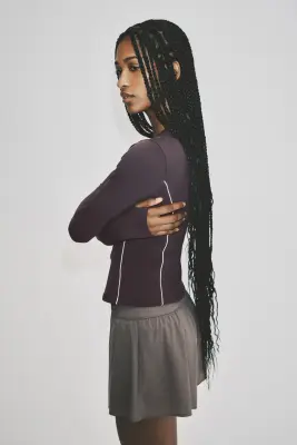 Top de sport réfléchissant Slim Fit CoolMove™ - Bruyère foncé — photo 2