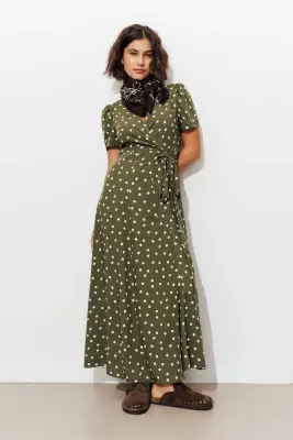 Robe longue à pois Femme — photo 3