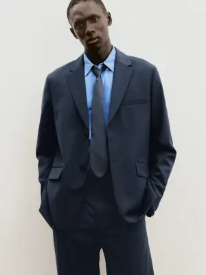 Chemise en popeline décontractée - Bleu — photo 5