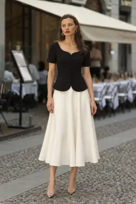 Richmond Midi Skirt - White — photo 2