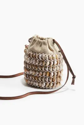 Sac seau crossbody - Beige — photo 2