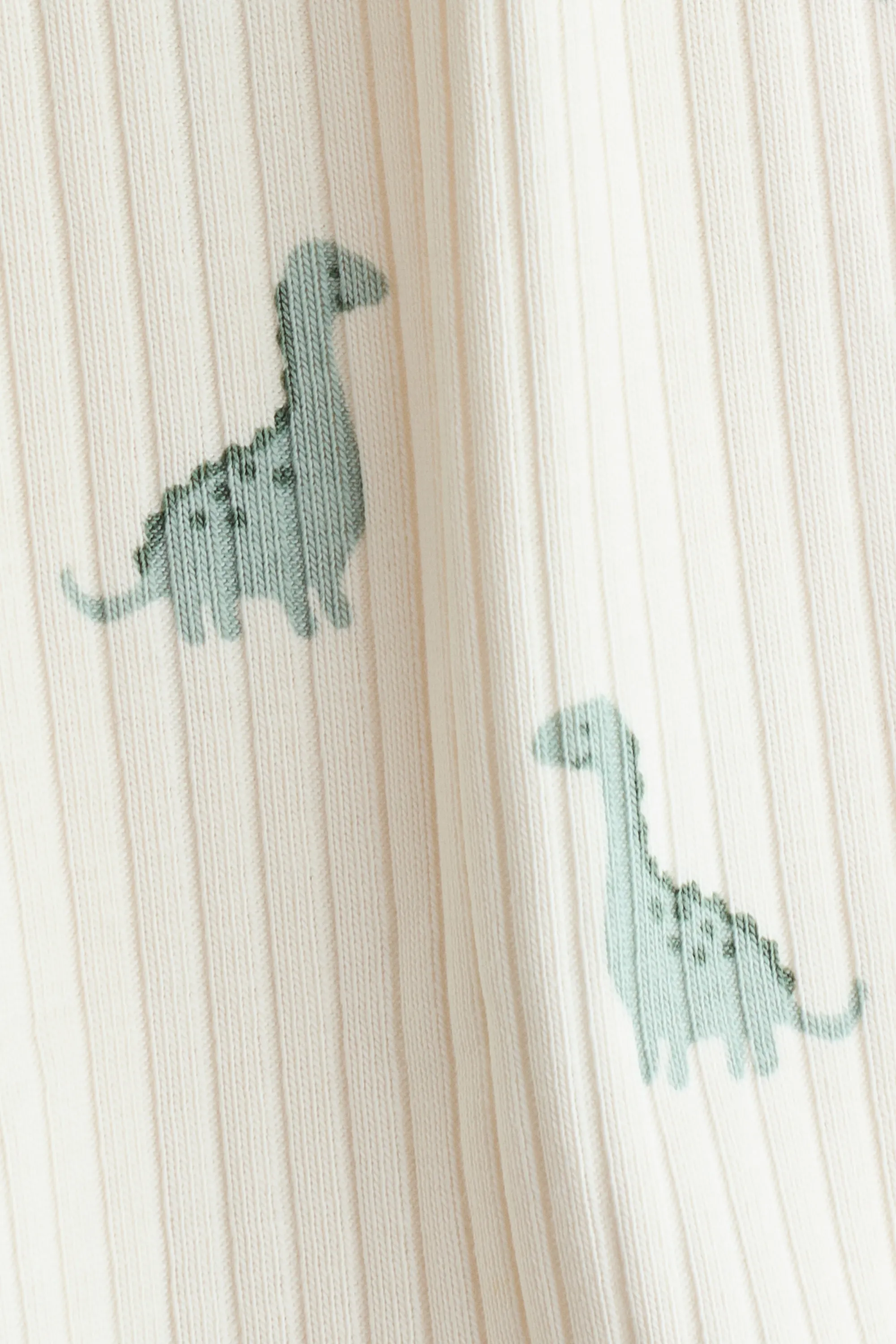 Lot de 2 pyjamas courts en coton - Vert ancien/dinosaures