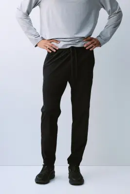 Pantalon jogger de sport Regular Fit DryMove™ - Noir — photo 2