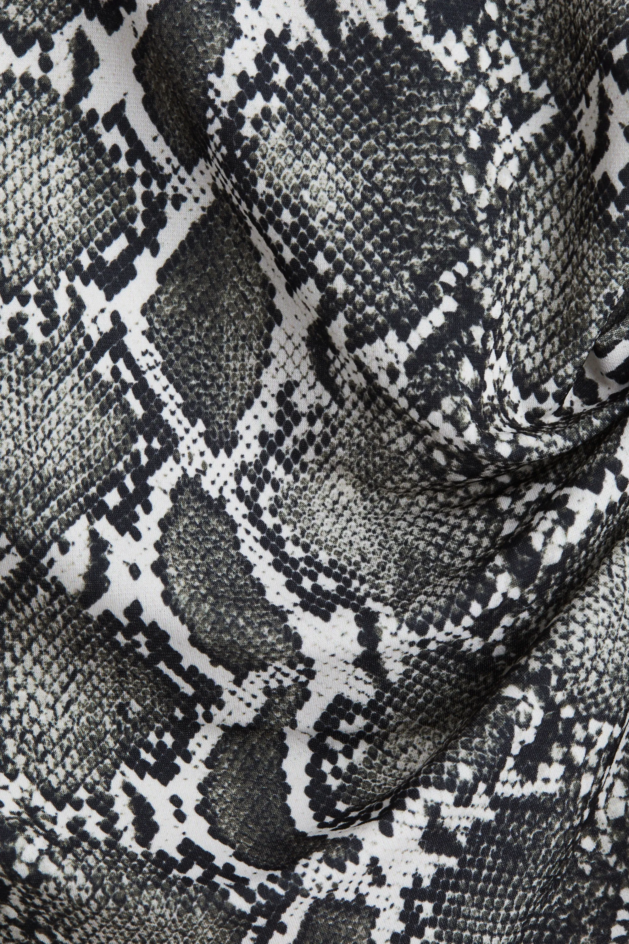 Top à mancherons - Gris/motif peau de serpent