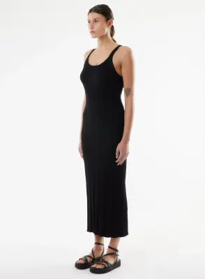 Robe en coton, viscose, élasthanne et fibre métallisée