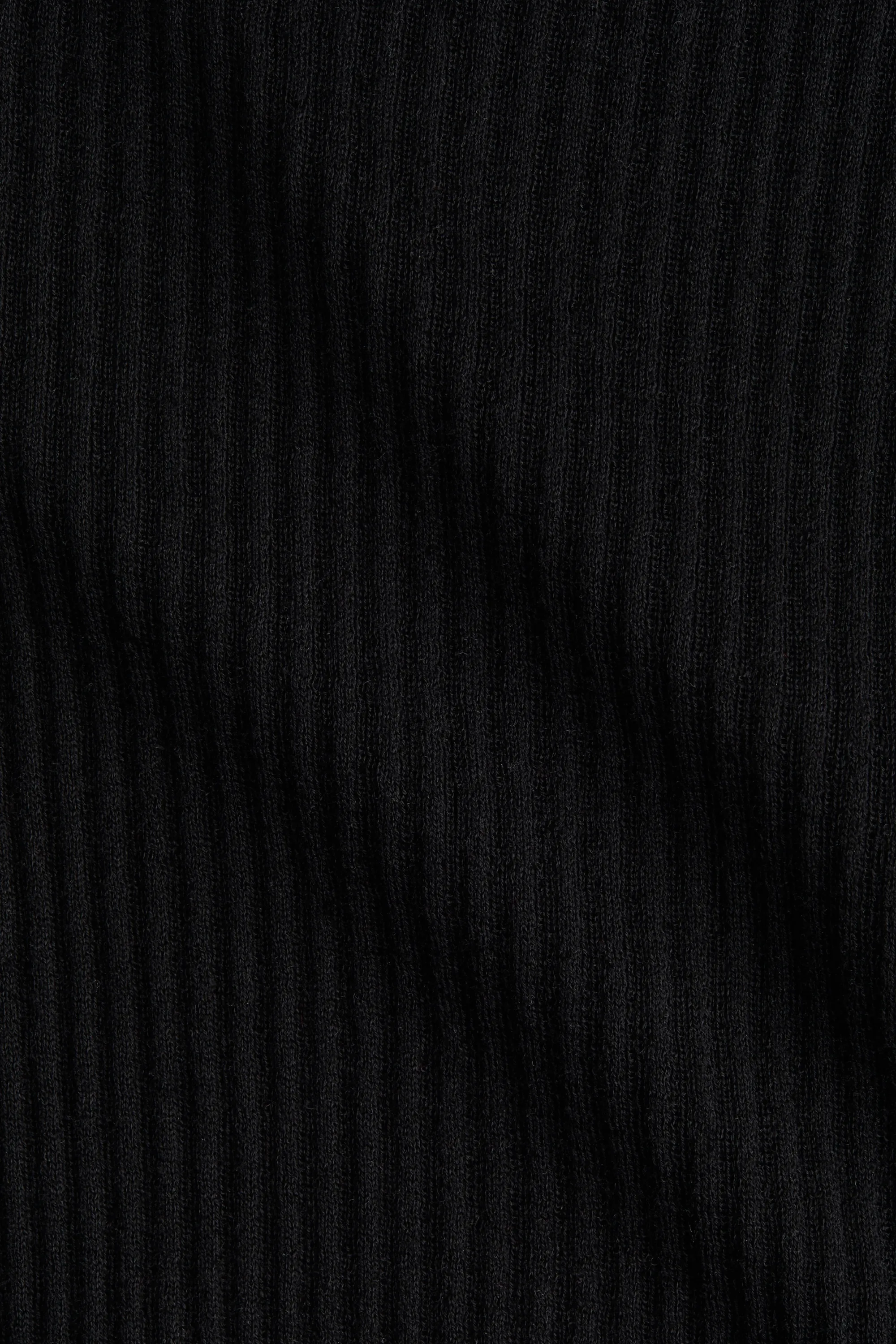Robe T-shirt en maille côtelée - Noir