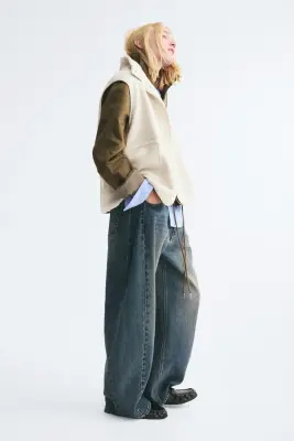 Veste sans manches en tissu Teddy bear - Crème — photo 3