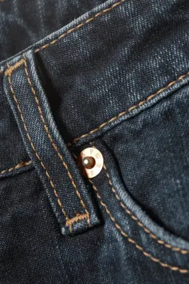 Jean droit standard taille très haute Rowe - Angel Blue - Bleu foncé — photo 5