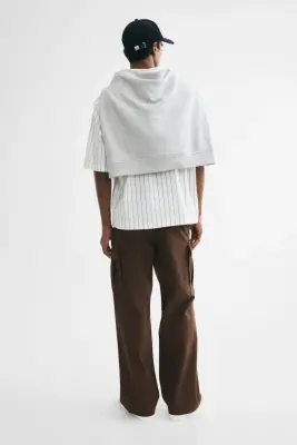 Pantalon cargo Relaxed Fit - Marron foncé — photo 4