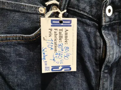Jean droit bleu vintage — photo 2