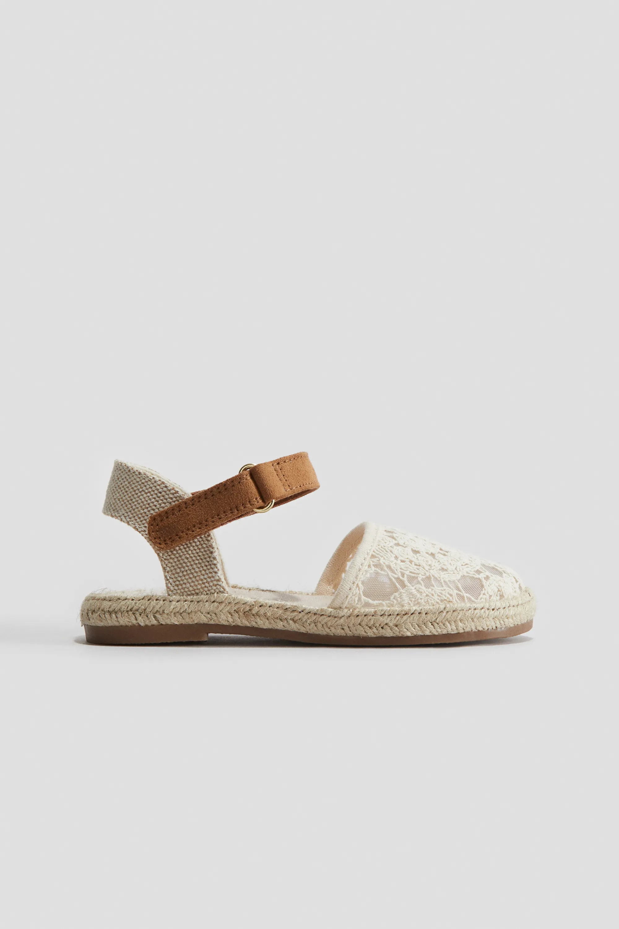 Sandales façon crochet - Crème