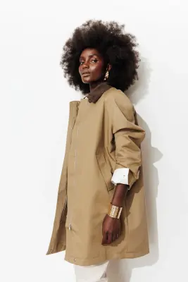Trench à col velours Femme — photo 3