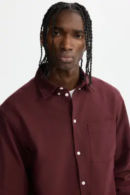 Chemise Oxford Regular Fit - Bordeaux — photo 1
