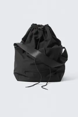 Sac bandoulière à cordon de serrage - Noir — photo 1