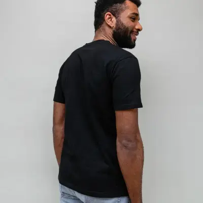 T-shirt Martin col V noir — photo 2