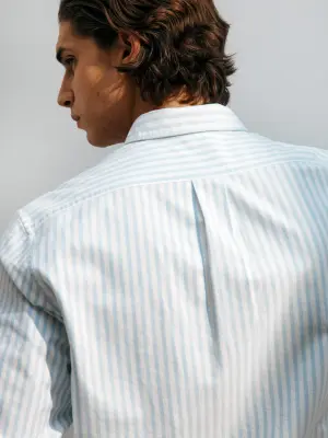 Chemise Oxford classique - Bleu clair/Blanc — photo 3