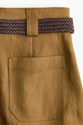 Short chic avec ceinture - Beige foncé — photo 4