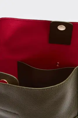 Sac Grand Sofia kaki intérieur fuchsia — photo 2