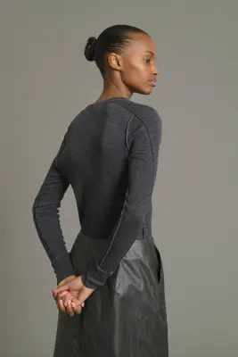 TEE-SHIRT LAOS GRIS ANTHRACITE — photo 4