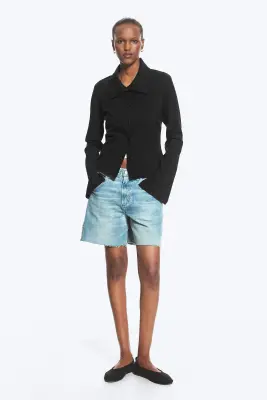 Chemise boutonnée à manches longues - Noir — photo 2