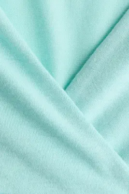 Top en jersey avec encolure en V - Turquoise — photo 3