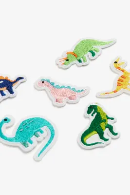 Lot de 6 mini écussons - Vert/dinosaures — photo 3