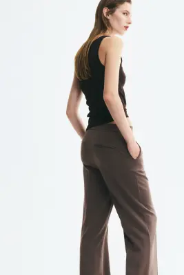 Pantalon bootcut - Taupe foncé — photo 3