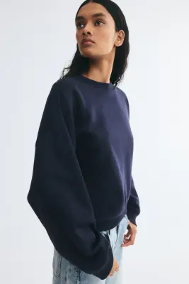Sweat avec motif imprimé - Bleu marine — photo 2