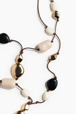 Collier à deux rangs - Marron/doré — photo 2
