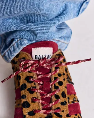 Baskets Quinn guépard et bordeaux — photo 3