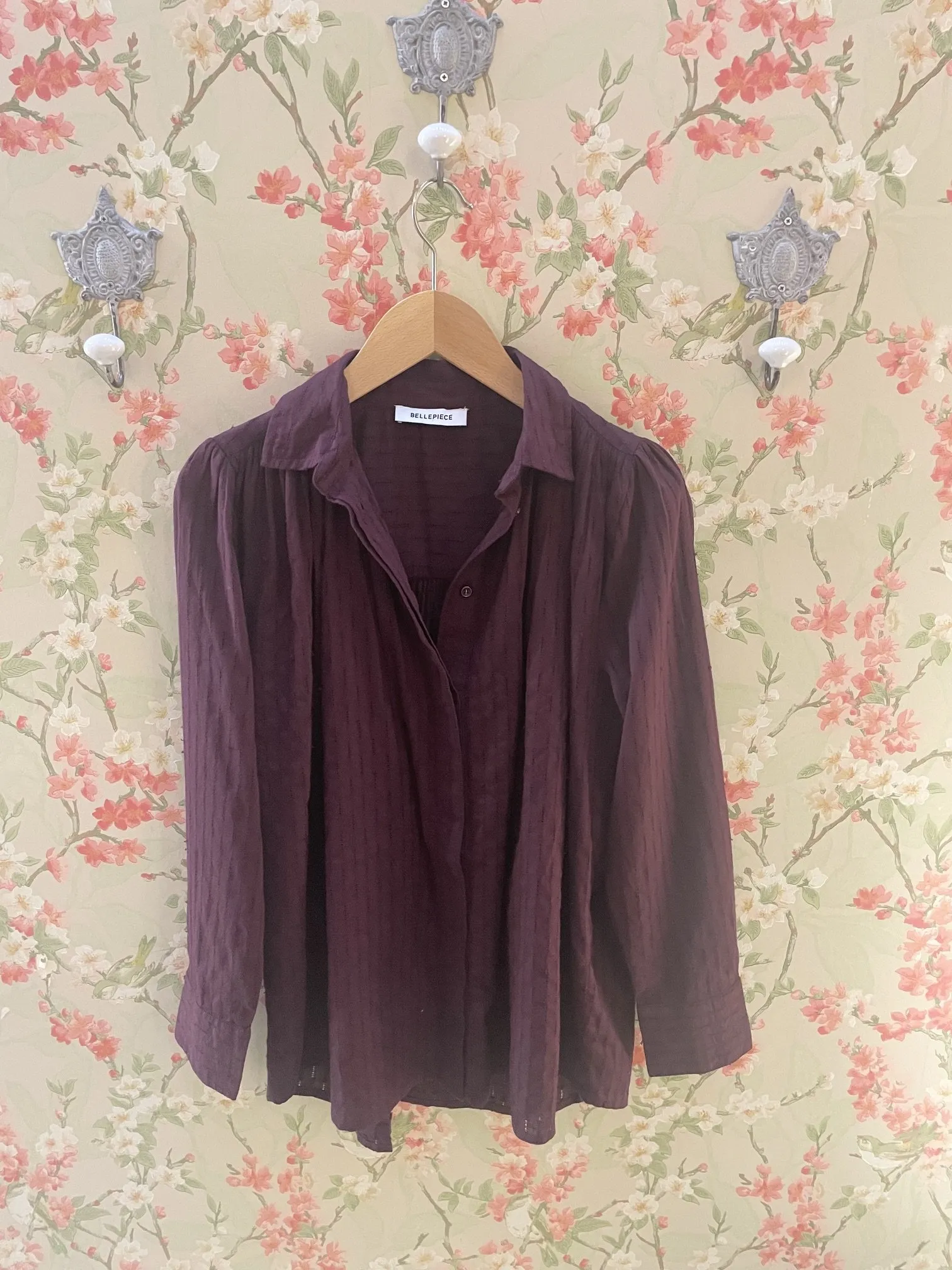 Nouveau ! BELLEPIECE Blouse Trevis Prune