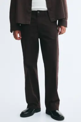 Chino Relaxed Fit en coton - Marron foncé — photo 2