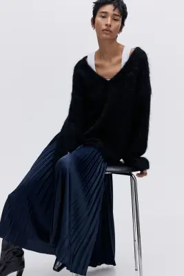 Jupe plissée - Bleu marine — photo 1