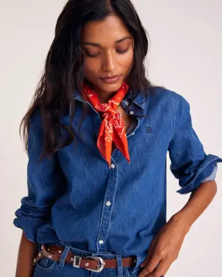 Chemise Liseron bleu outremer — photo 5