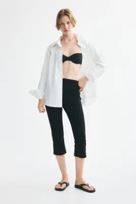 Pantalon Capri en jersey romanite - Noir — photo 1